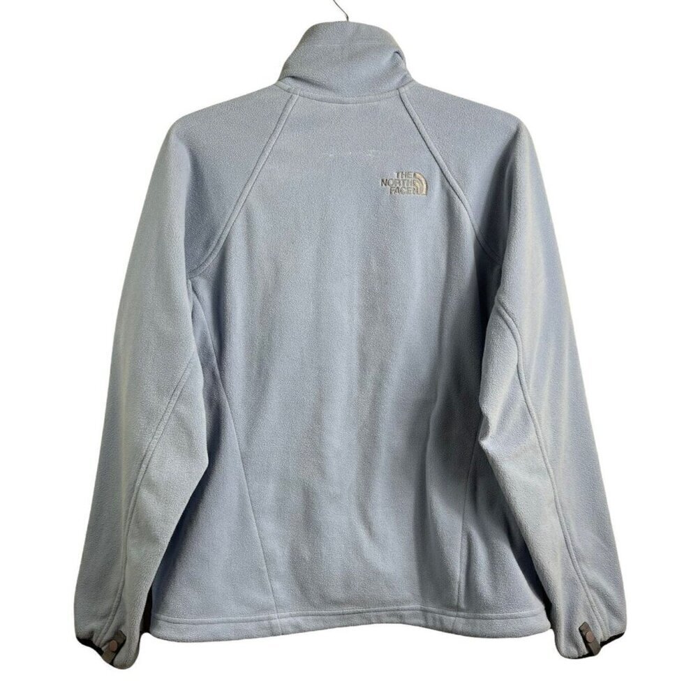 The North Face Women's Jacket Blue Fleece Full-Zip Sz Small Polartec Baby Blue - Picture 2 of 10